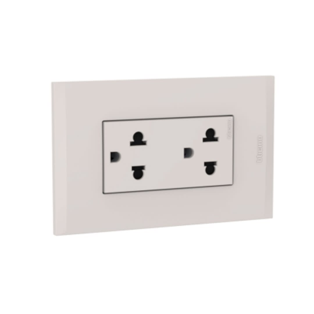 TOMACORRIENTE DUPLEX 2X16A+T 250V UNIV. ARENA PLACA ARENA MODUS 4 AH2212TREH BTICINO1
