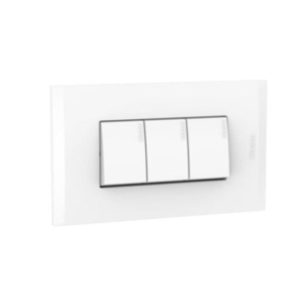 INTERRUPTOR TRIPLE UNIPOLAR 10A 250V BLANCO MODUS STYLE AH2300EB BTICINO