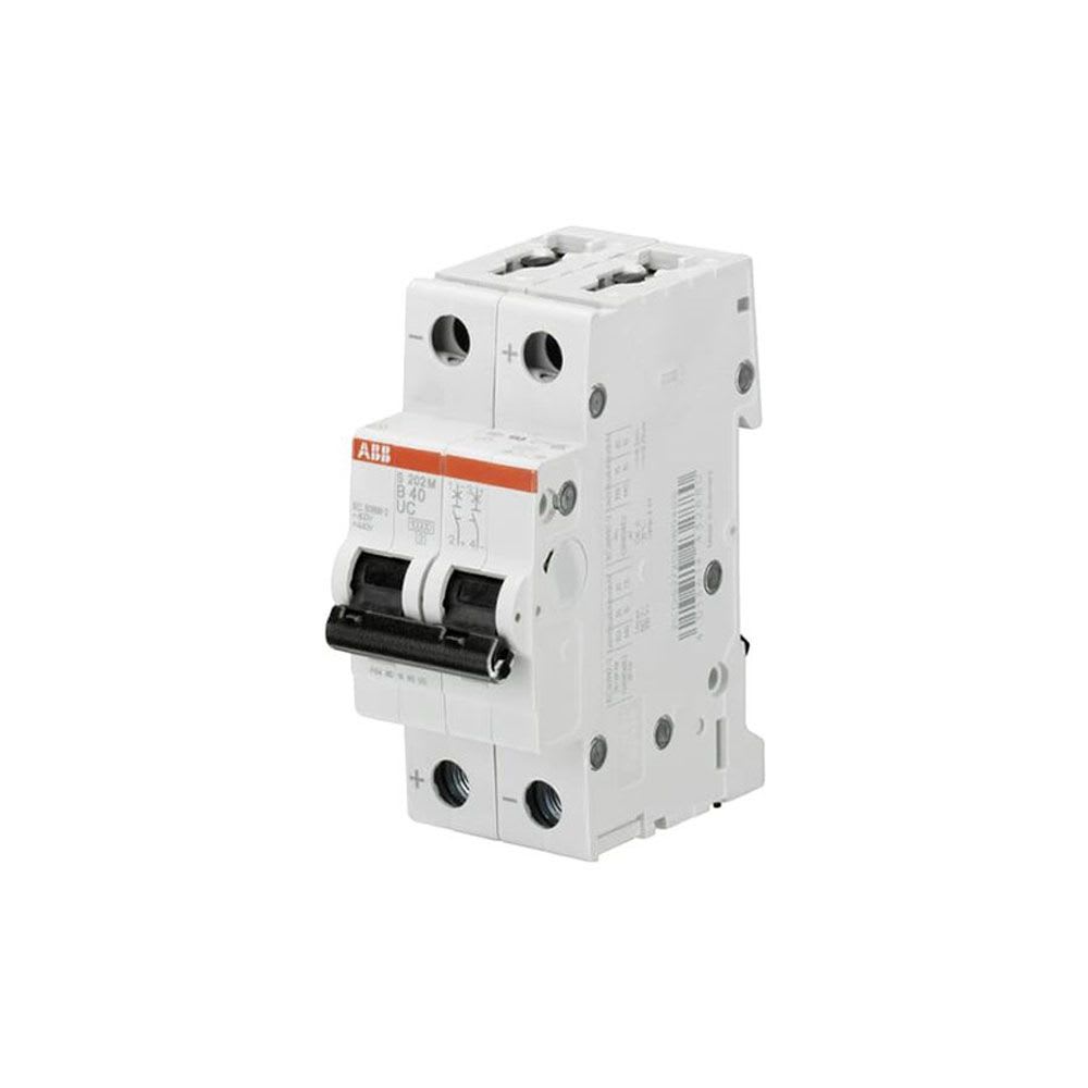 INTERRUPTOR TERMOMAGNETICO 2X32A 25/10KA 220DC/440AC/DC TIPO C DIN 2CDS272061R0324 ABB1