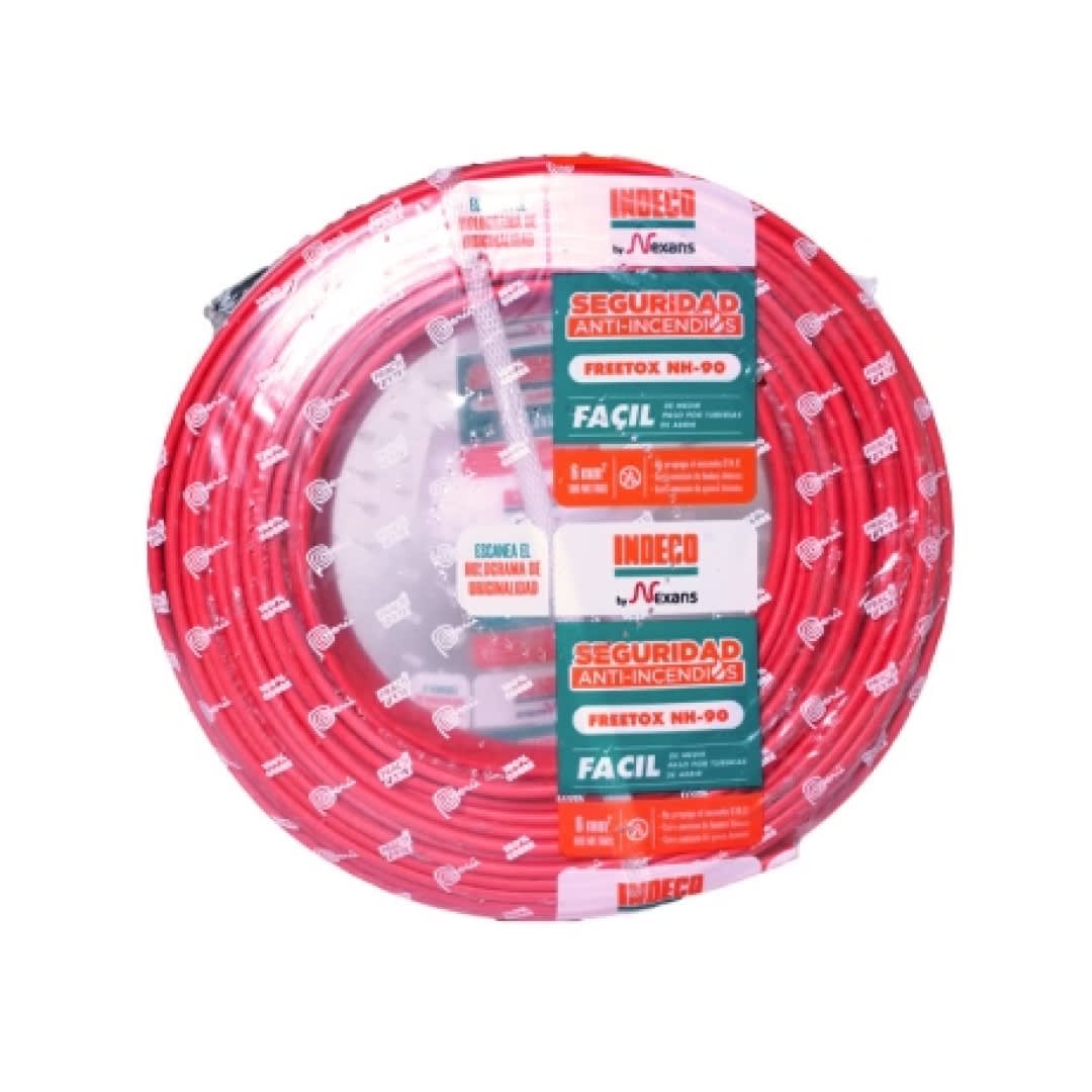 CABLE NH-90 4MM2 450/750V LIBRE DE HALOGENO ROJO CLASE 2 X ROLLO PRACTICABLE 10053681 INDECO