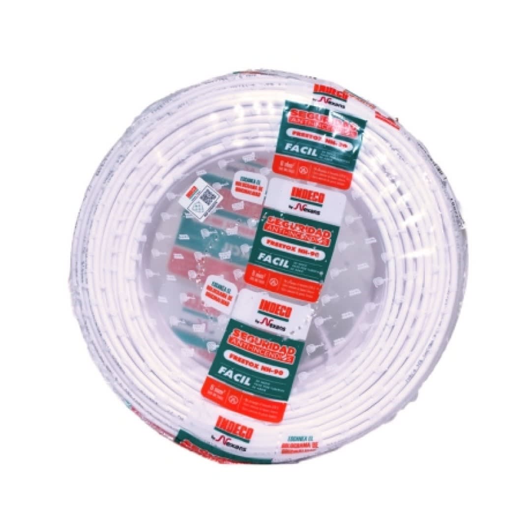 CABLE NH-90 4MM2 450/750V LIBRE DE HALOGENO BLANCO CLASE 2 X ROLLO PRACTICABLE 10053684 INDECO