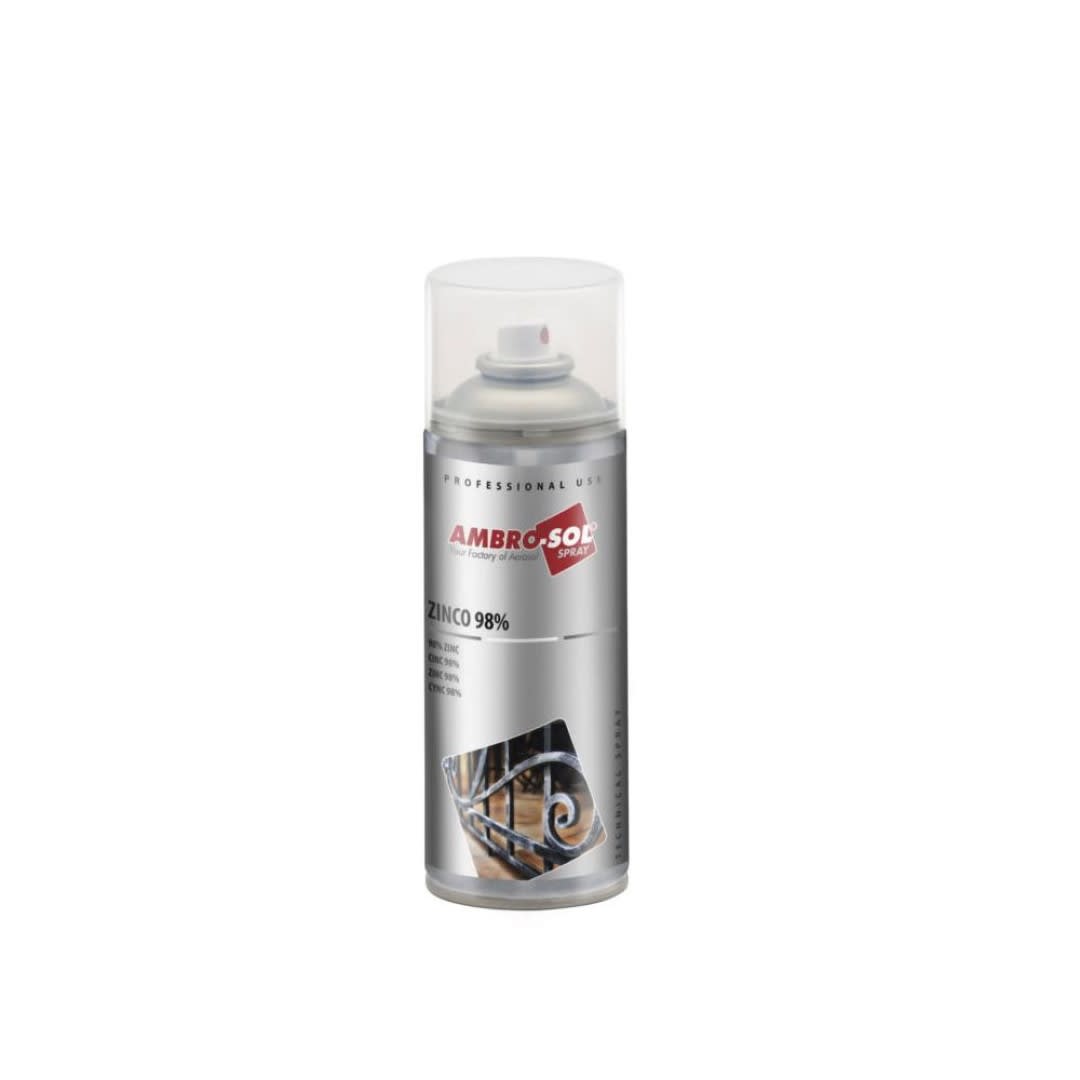 ZINC PARA GALVANIZADO MATE OPACO 98% 400ML Z353 AMBRO-SOL1