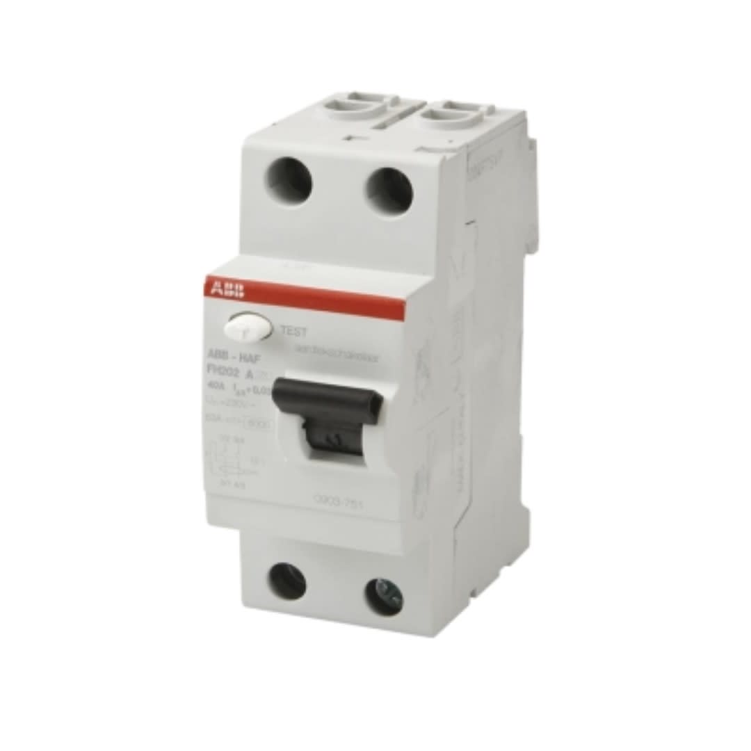 INTERRUPTOR DIFERENCIAL 2X40A 30MA 230VAC 2 MODULOS 2CSF202066R1400 ABB1