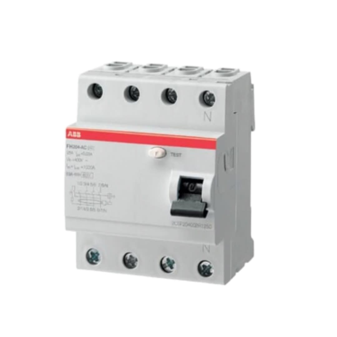 INTERRUPTOR DIFERENCIAL 4X25A 30MA 230/400VAC 4 MODULOS 2CSF204066R1250 ABB