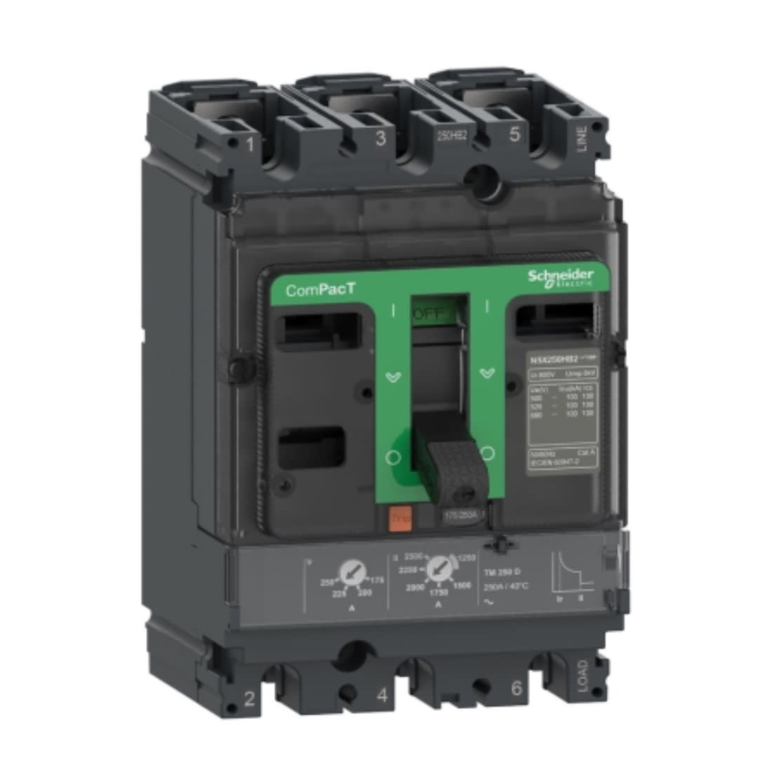 INTERRUPTOR TERMOMAG REGULABLE 3X175-250A 70/36KA 220/440V NSX250F C25F3TM250 SCHNEIDER ELECTRIC