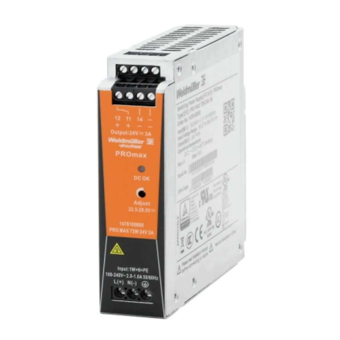 FUENTE DE ALIMENTACION 100-240VAC SALIDA 22-28VDC/3A/72W 1478100000 WEIDMULLER