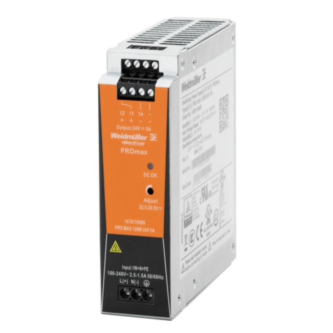 FUENTE DE ALIMENTACION 100-240VAC SALIDA 22-28VDC/5A/120W 1478110000 WEIDMULLER