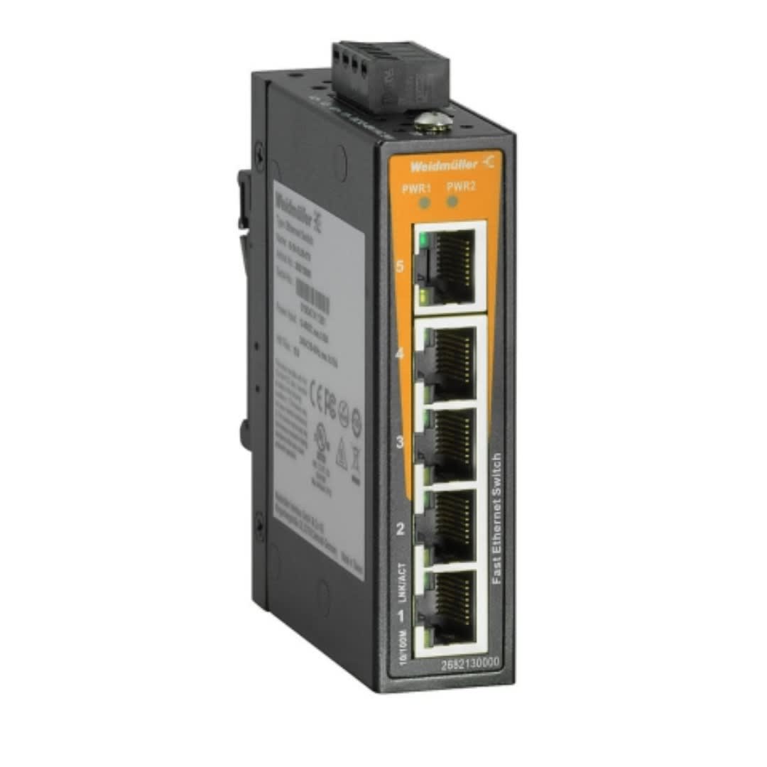 SWITCH ETHERNET 10/100 MBIT/S 5 PUERTOS RJ45 I:10.8...52.8VDC 2682130000 WEIDMULLER