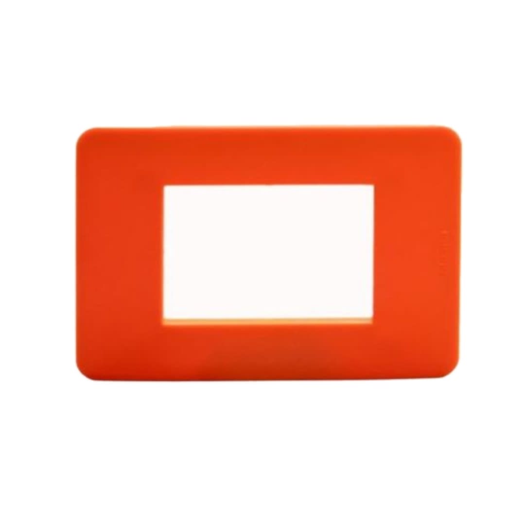 PLACA DE 3 MODULOS SIN SOPORTE PLASTICO NARANJA MODELO MATIX GO JA4803JO BTICINO1