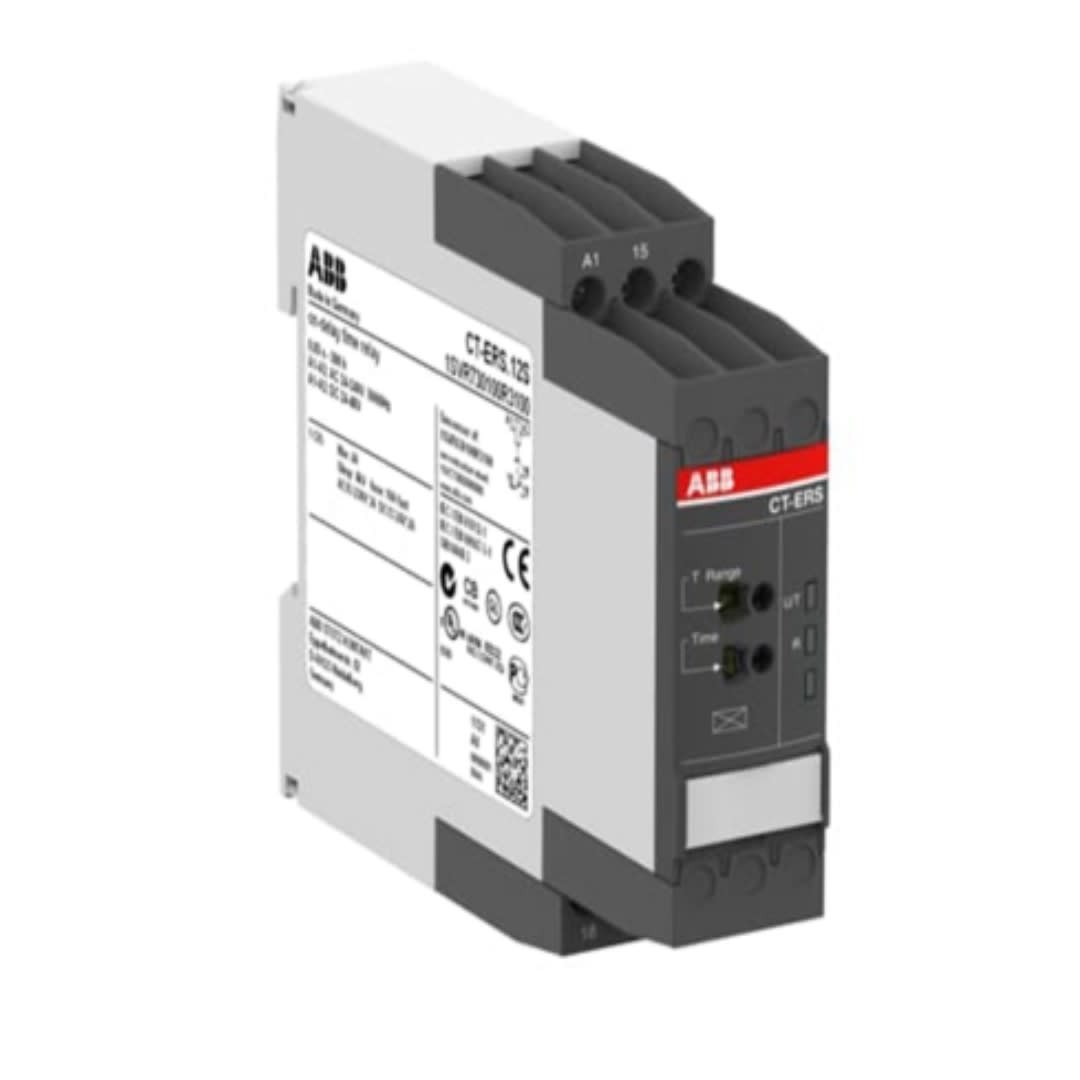 TEMPORIZADOR ELECT DE 0.05SE A 300 HORAS 240V ON DELAY 1 CONTACTO DE SALIDA SPDT 1SVR730100R3100 ABB1