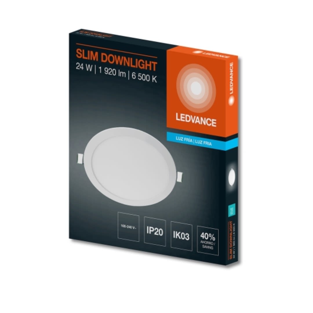 DOWNLIGHT SLIM 24W/865 1920LM REDONDO PARA EMPOTRAR 7021624 LEDVANCE1
