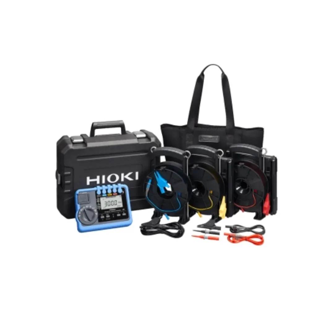 TELUROMETRO DIGITAL CON RANGO DE 30-300KOHM 30VAC EARTH IP67BT FT6041-90 KIT HIOKI1