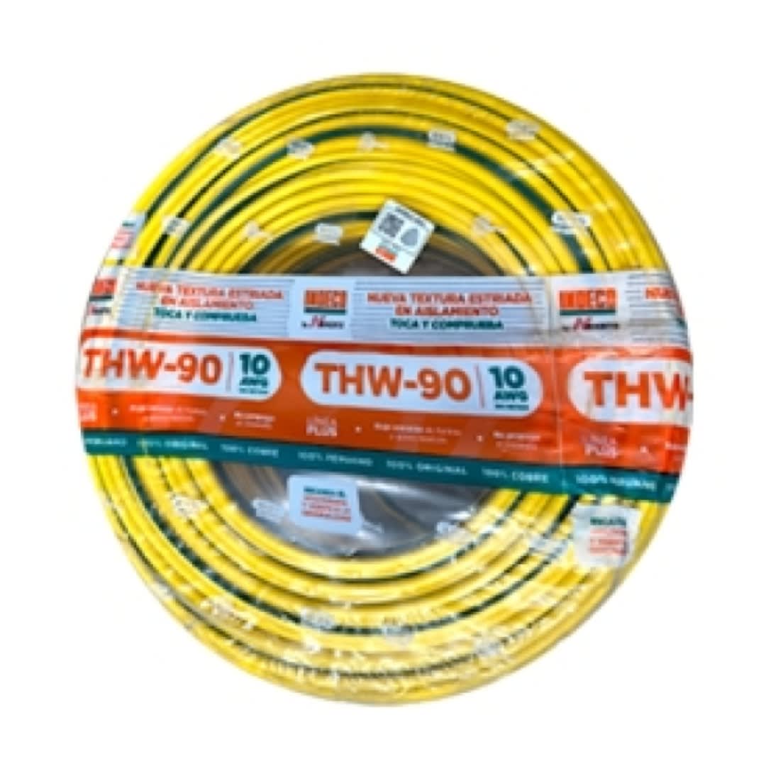 CABLE DE PUESTA A TIERRA CPT 10AWG PVC COLOR AMARILLO-VERDE 10055665 INDECO