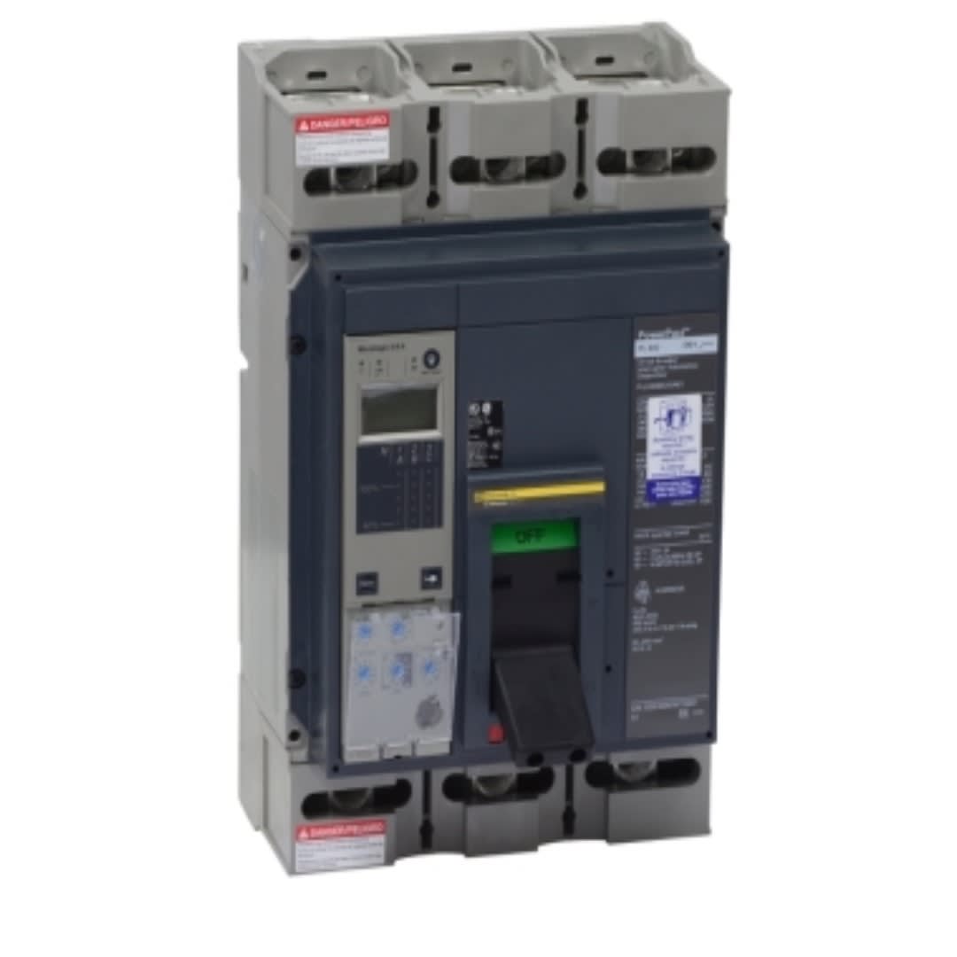 INTERRUPTOR TERMOMAG REGULABLE 3X800A 65KA 600V MICROLOGIC 6.3A NEMA PJL36080U44A SCHNEIDER ELECTRIC