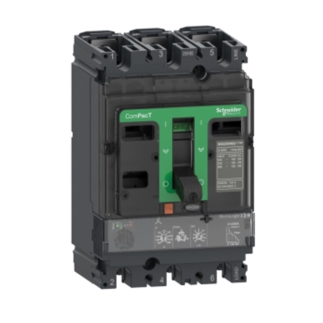 INTERRUPTOR TERMOMAGNETICO REGULABLE 3X40-100A 65KA 440VAC NSX100H C10H32M100 SCHNEIDER ELECTRIC