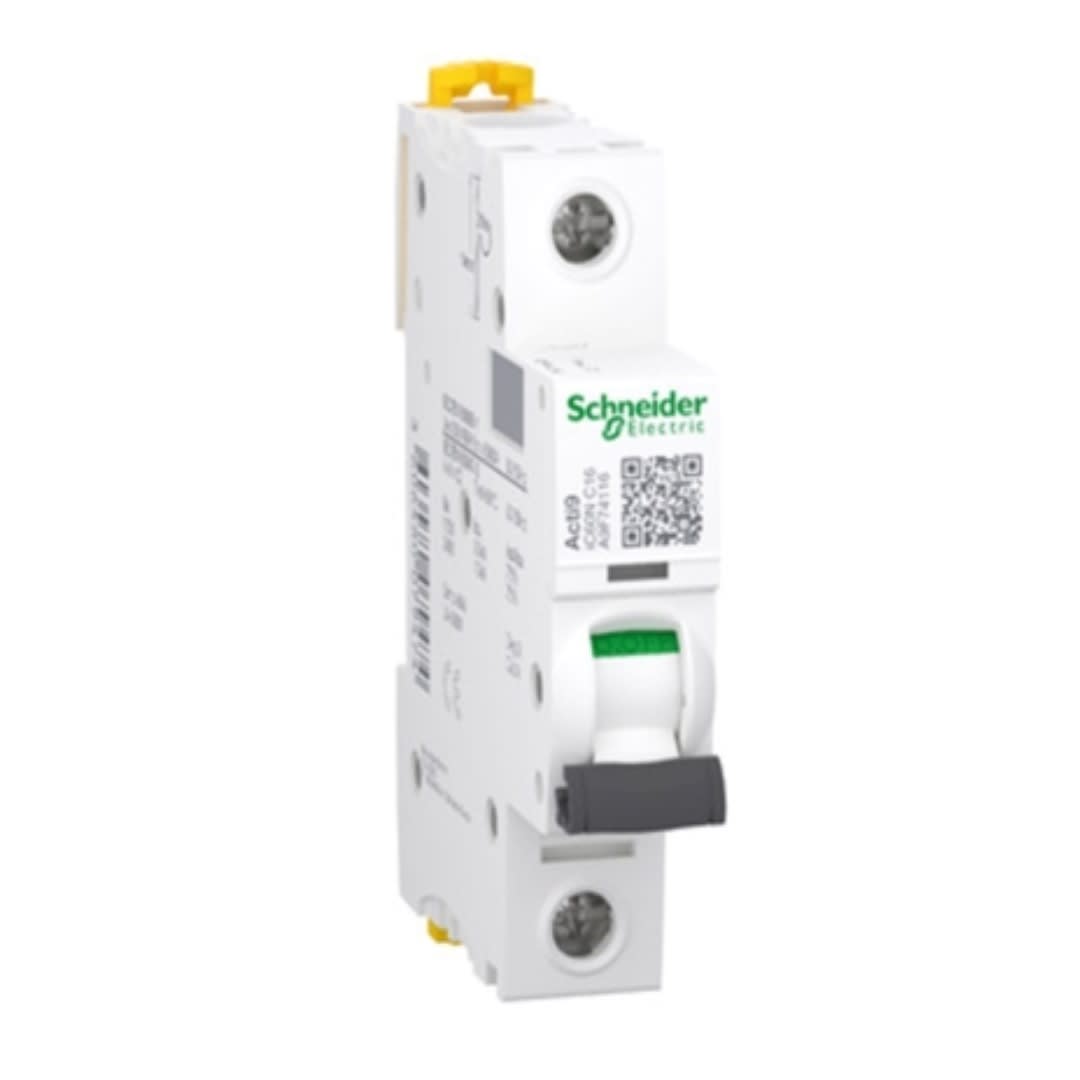 INTERRUPTOR TERMOMAGNETICO 1X16A 20/10/6KA 110/230/415V C IC60N A9F74116 SCHNEIDER ELECTRIC1
