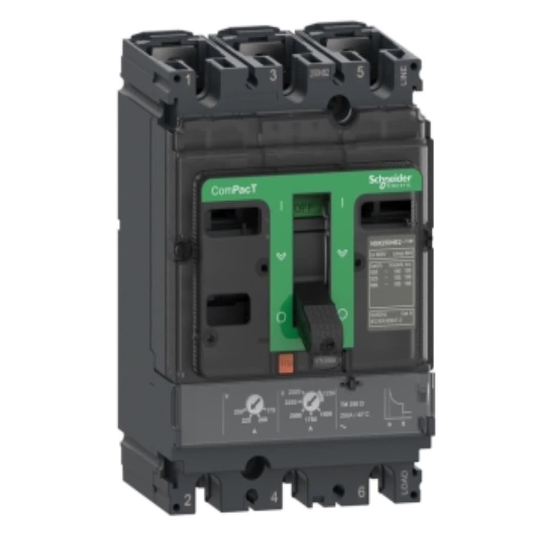 INTERRUPTOR TERMOMAGNETICO REGULABLE 3X140-200A 100/65KA 220/440V C25H3TM200 SCHNEIDER ELECTRIC1