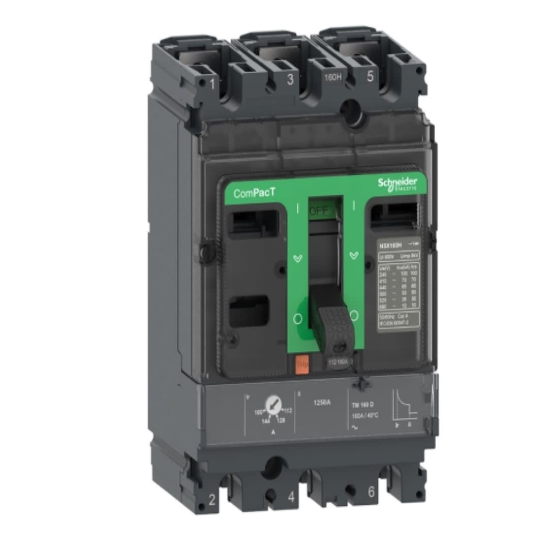 INTERRUPTOR TERMOMAGNETICO REGULABLE 3X35-50A 36KA 220/440V NSX100F C10F3TM050 SCHNEIDER ELECTRIC