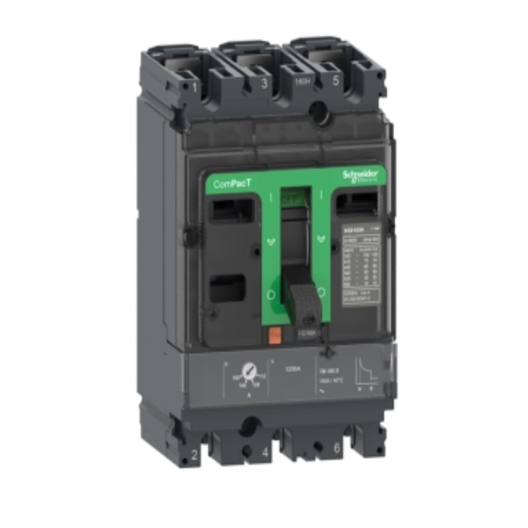 INTERRUPTOR TERMOMAGNETICO REGULABLE 3X112-160A 36KA 220/440V NSX100F C16F3TM160 SCHNEIDER ELECTRIC2