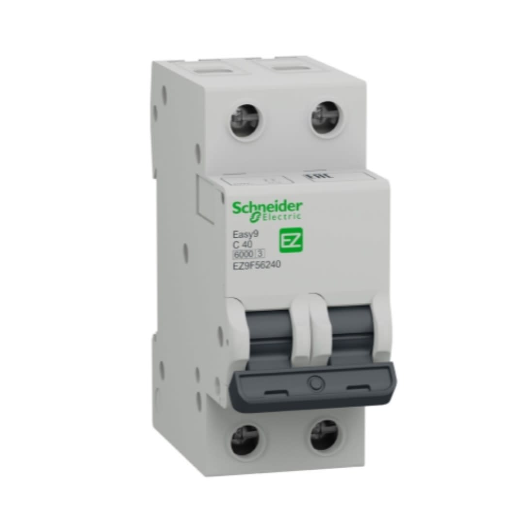 INTERRUPTOR TERMOMAGNETICO 2X40A 10KA/6KA 240/480VAC EZ9F56240 SCHNEIDER ELECTRIC