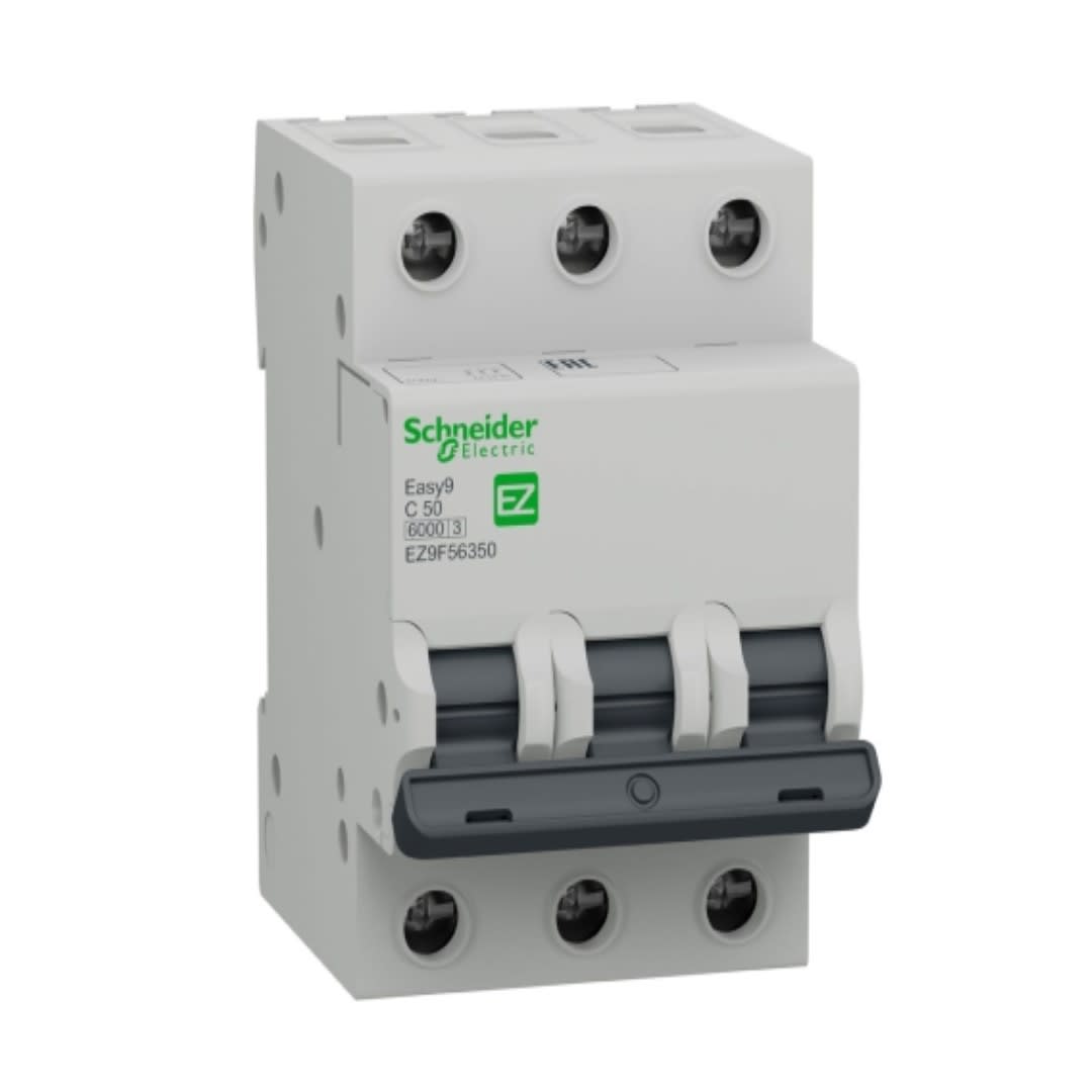 INTERRUPTOR TERMOMAGNETICO 3X50A 10KA/6KA 240/480VAC EZ9F56350 SCHNEIDER ELECTRIC
