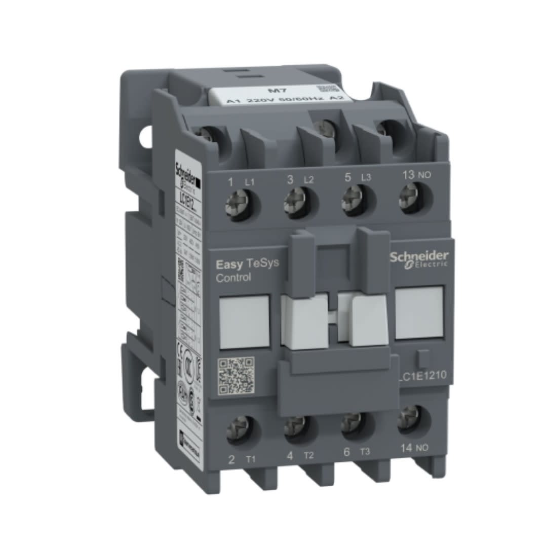 CONTACTOR 12A(AC3) 25A(AC1) 690V 3P 1NA 220VAC LC1E1210M7 SCHNEIDER ELECTRIC1