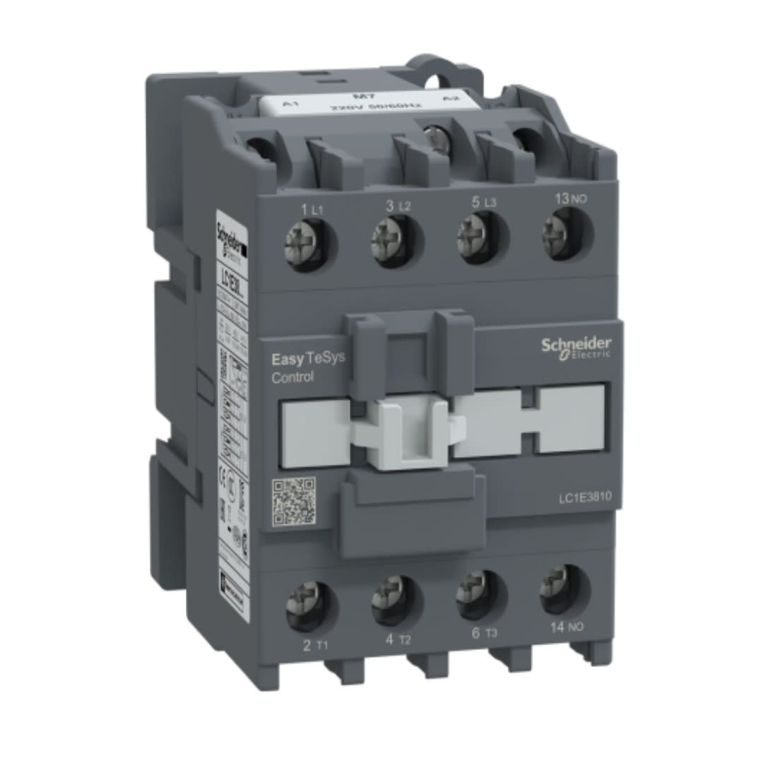 CONTACTOR 38A(AC3) 50A(AC1) 690V 3P 1NA 220VAC LC1E3810M7 SCHNEIDER ELECTRIC1