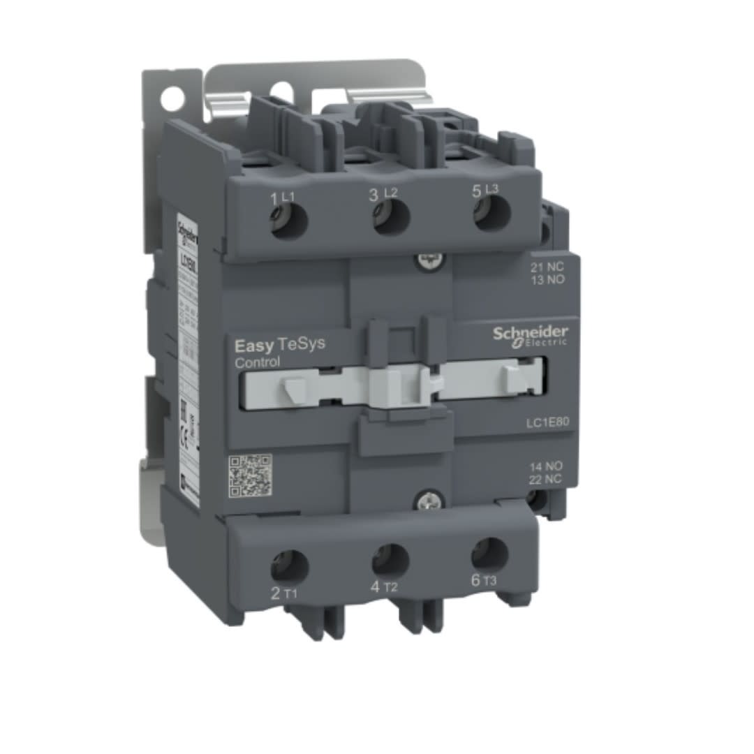 CONTACTOR 80A(AC3) 110A(AC1) 690V 3P 1NA+1NC 220VAC LC1E80M7 SCHNEIDER ELECTRIC1