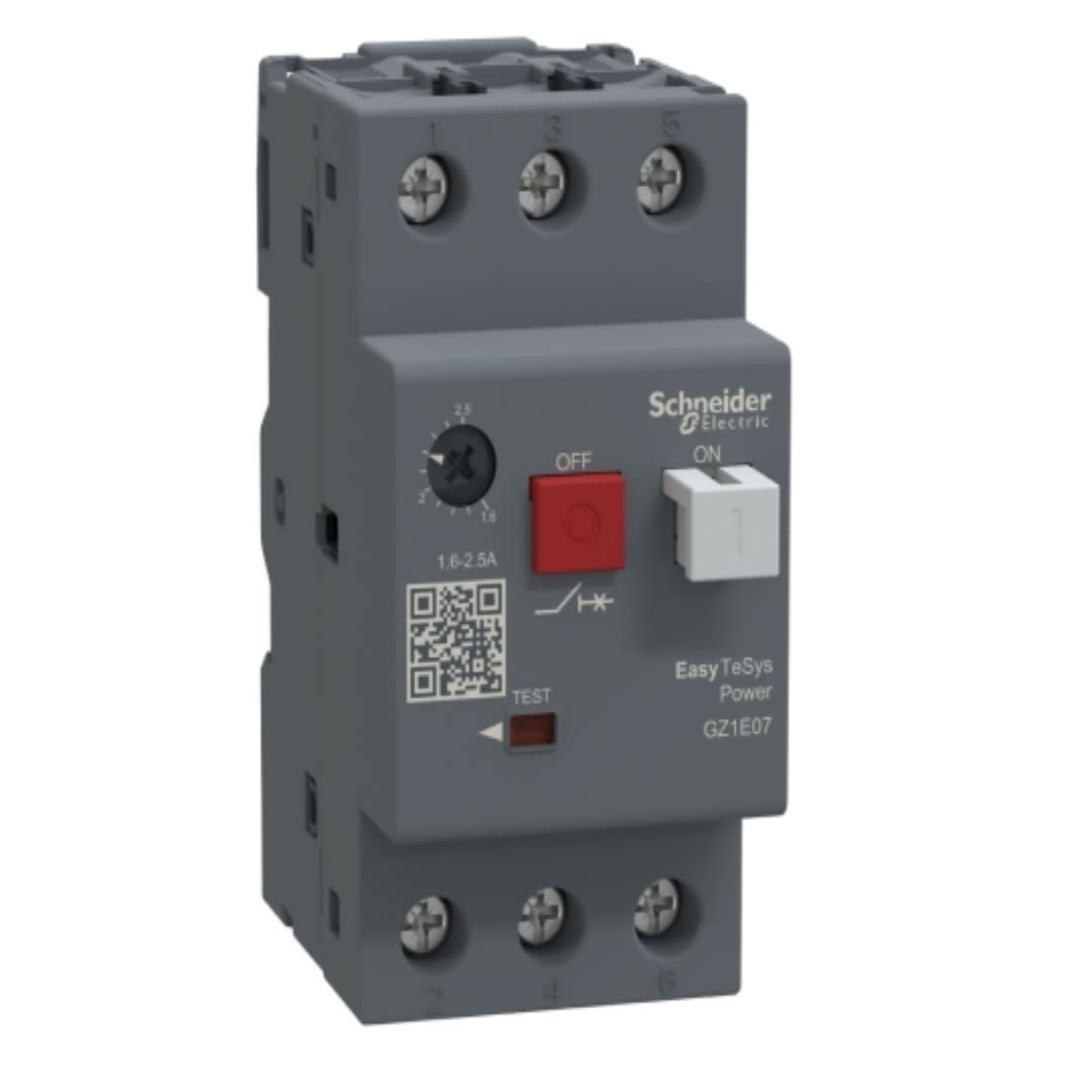 GUARDAMOTOR REGULABLE 1.6-2.5A 3P 100KA 415VAC GZ1E07 SCHNEIDER ELECTRIC1
