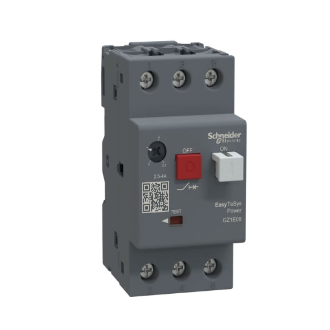GUARDAMOTOR REGULABLE 2.5-4A 3P 100KA 415VAC GZ1E08 SCHNEIDER ELECTRIC1