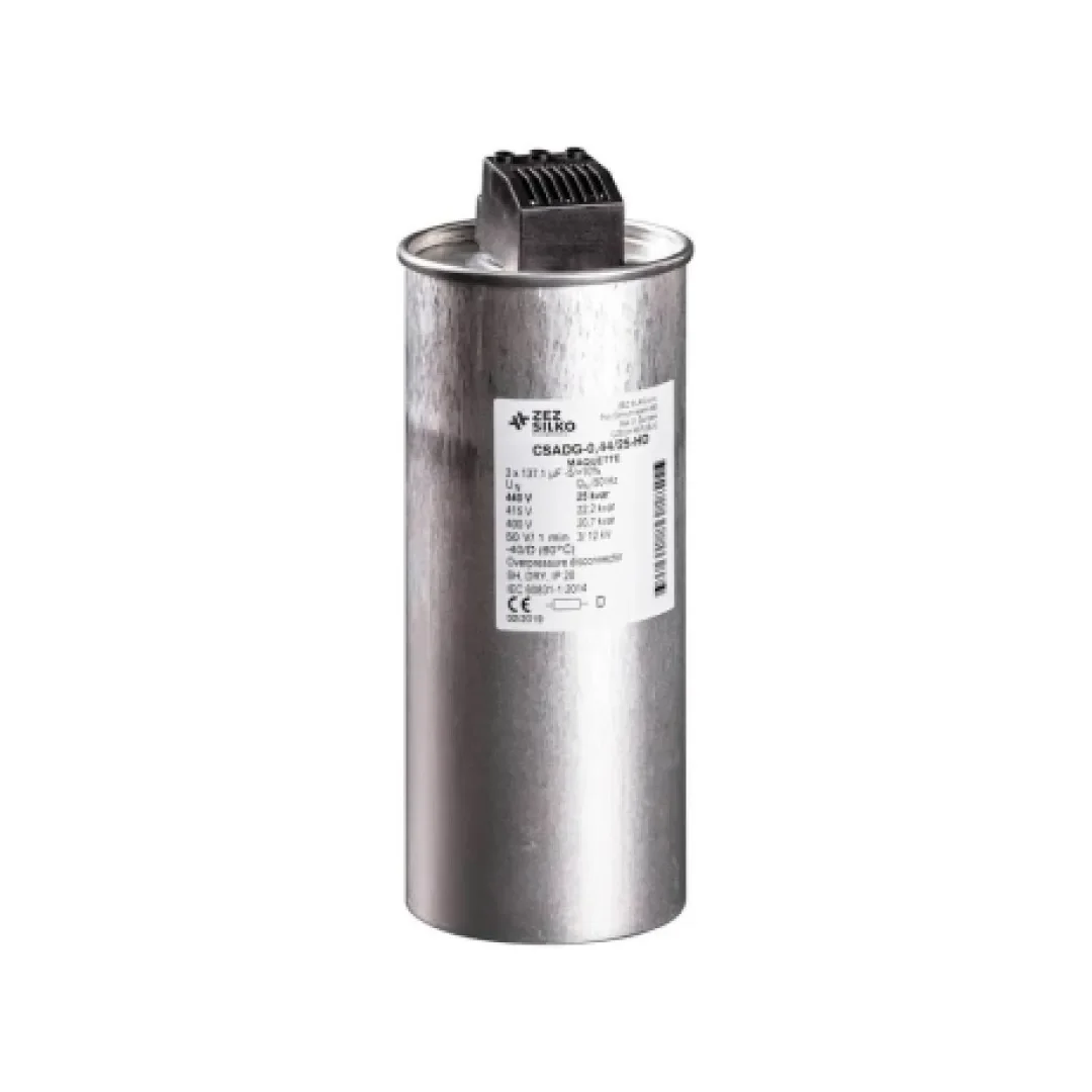 CONDENSADOR PARA FACTOR DE POTENCIA TUBULAR 10.0KVAR 480V CSADG-0,48/10-60-HD ZEZ SILKO