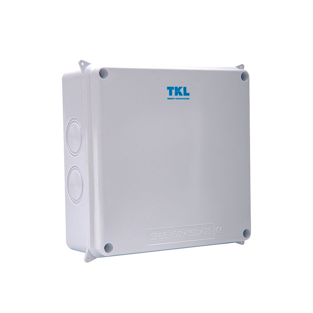CAJA DE DERIVACIÓN PVC MODELO DERIVACION 150X150X70 BLANCO 15X15X7CM TKL