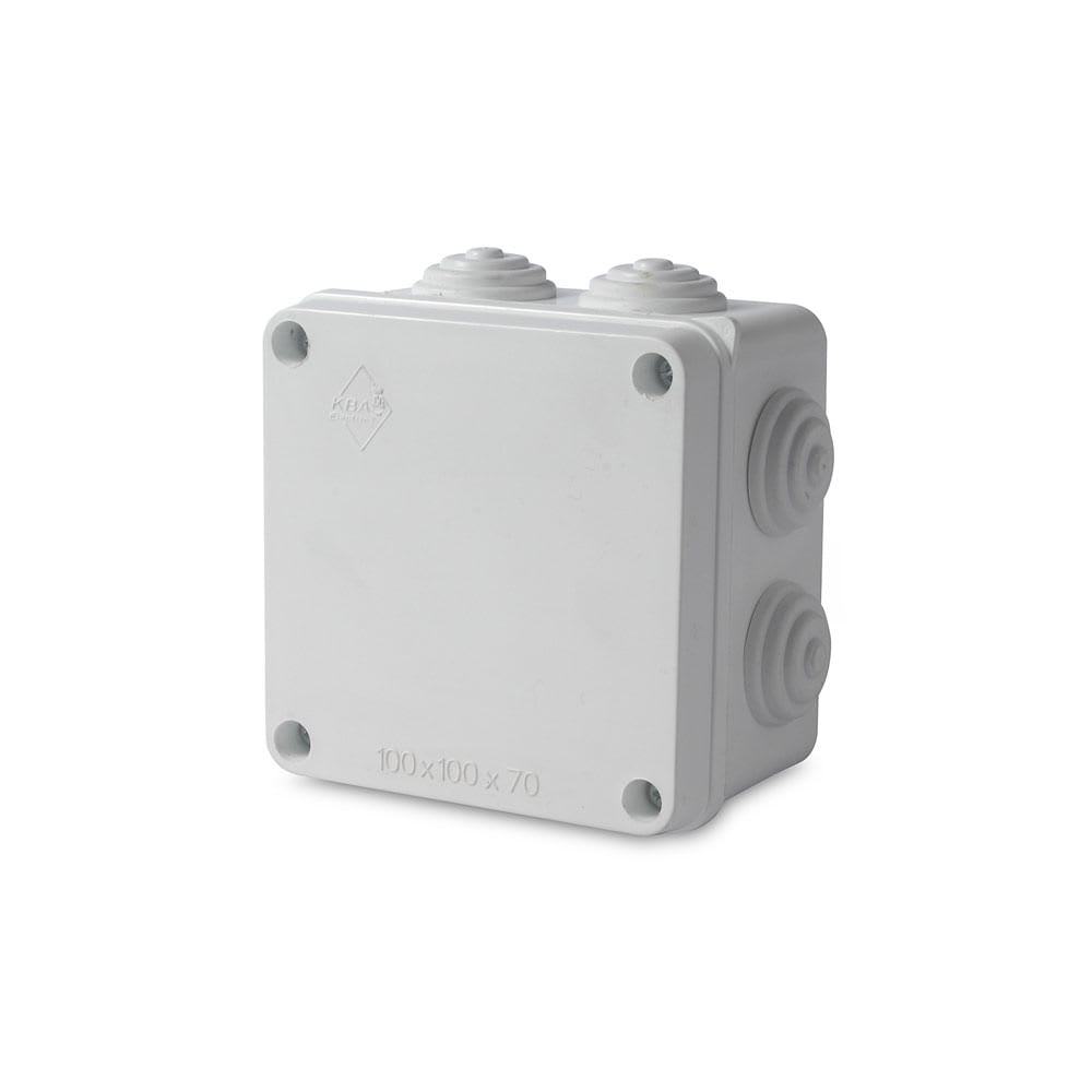 CAJA DE DERIVACION PVC CON CONO 10X10X7CM TKL1