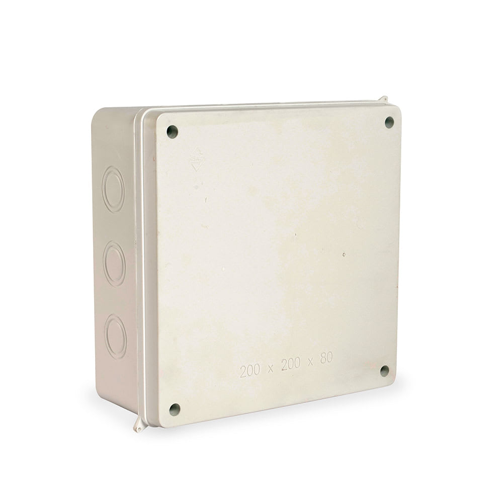 CAJA DE PASO PVC MODELO SIN CONO 20X20X8CM BLANCO TKL
