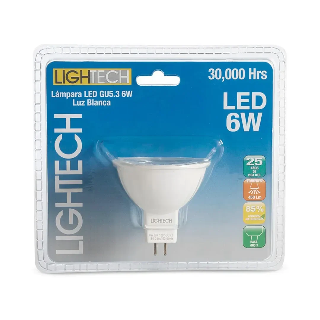 DICROICO LED GU5.3 6W LUZ FRIA LIGHTECH3
