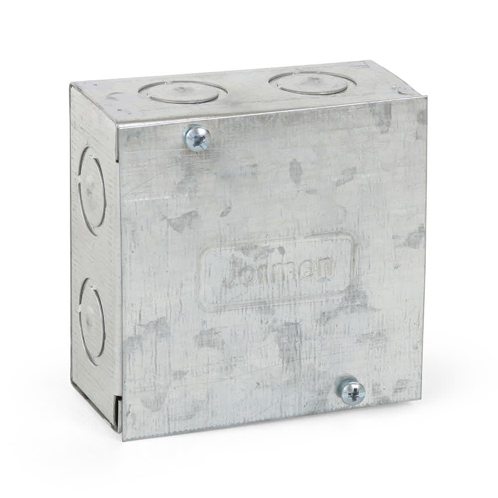 CAJA DE PASO METALICA LIVIANA 4X4X2'' PLATA JORMEN