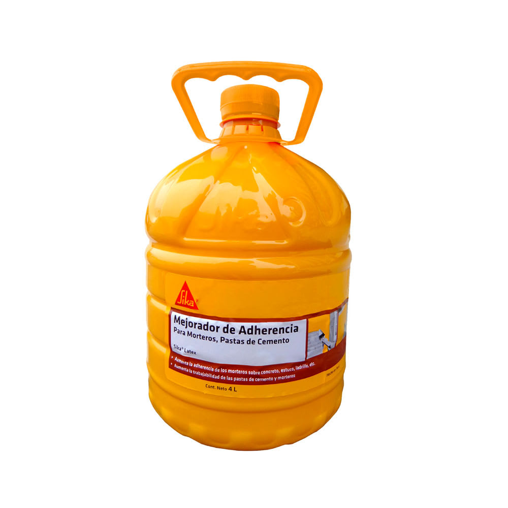 MEJORADOR DE ADHERENCIA PARA MORTEROS Y CEMENTOS SIKA LATEX 4L SIKA1