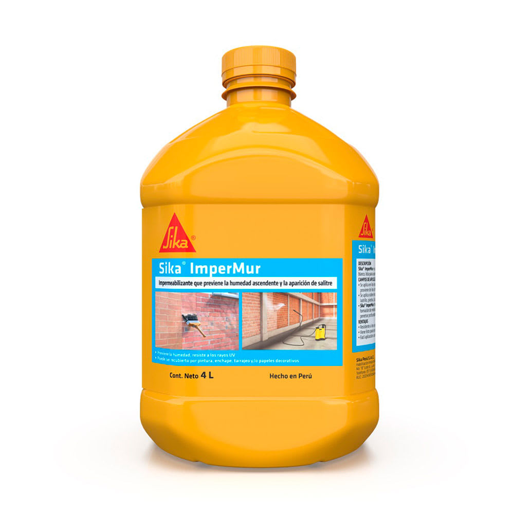 RESINA CONTRA LA HUMEDAD Y SALITRE SIKA IMPERMUR 4L SIKA