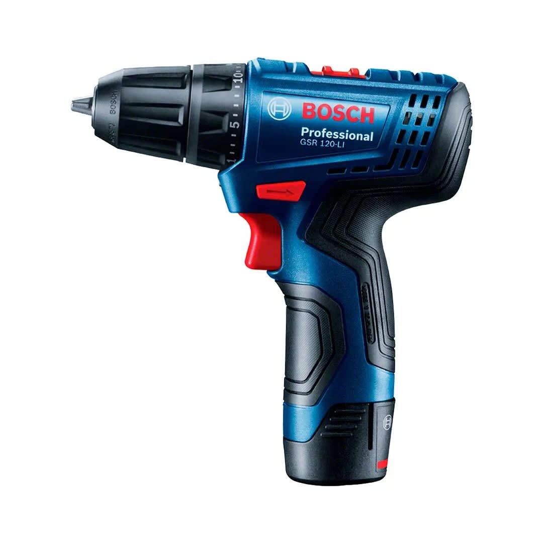 TALADRO ATORNILLADOR GSR 120-LI 2 BATERIAS + 23 ACCESORIOS + MALETIN BOSCH10