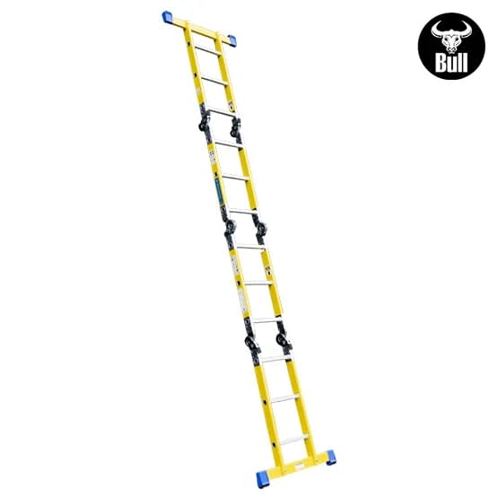 ESCALERA FIBRA MULTIUSOS + PLATAFORMA 12 PASOS 150KG FM150-12IA+ PASOS AMERICAN BULL4