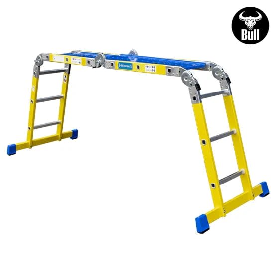 ESCALERA FIBRA MULTIUSOS + PLATAFORMA 12 PASOS 150KG FM150-12IA+ PASOS AMERICAN BULL7