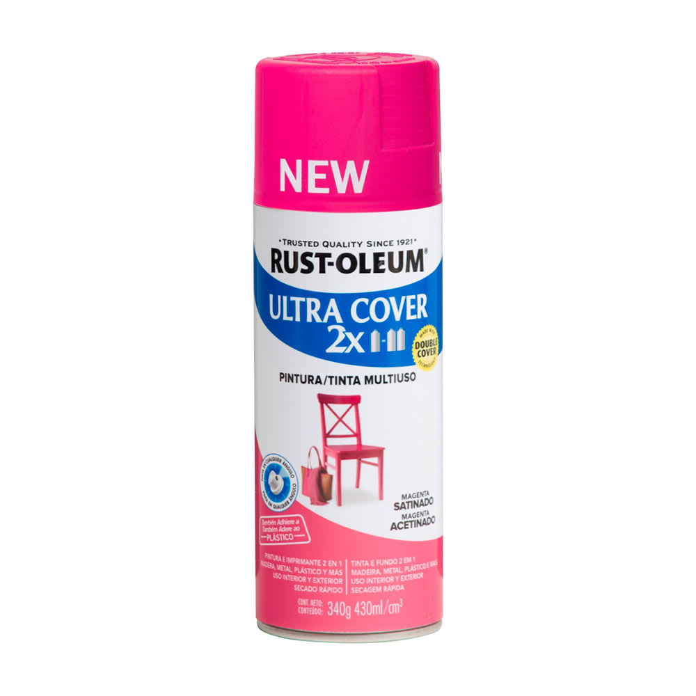 SPRAY ULTRA COVER MAGENTA SATINADO 340 GRAMOS ULTRA COVER
