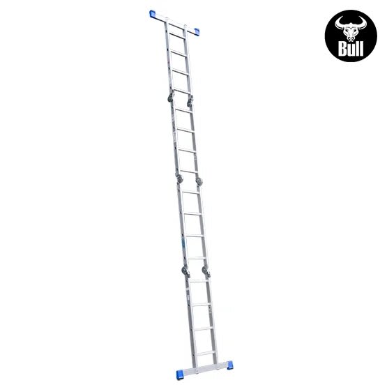 ESCALERA ALUMINIO MULTIUSOS + PLATAFORMA 16 PASOS 150KG AM150-16IA+ PASOS AMERICAN BULL4