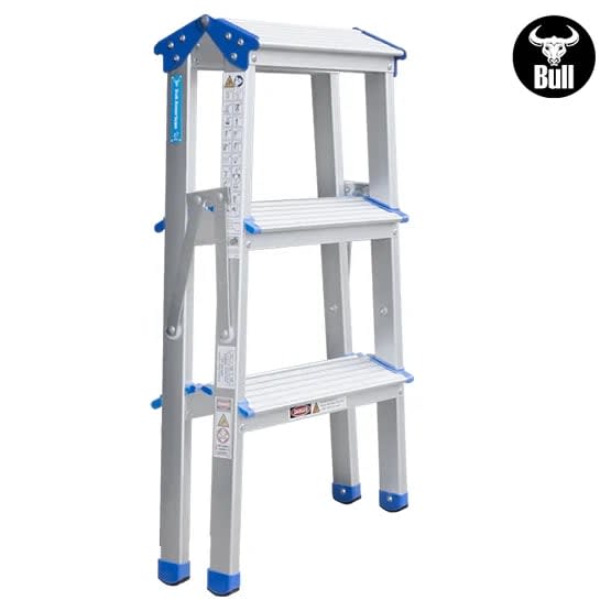 ESCALERA ALUMINIO TIPO BANQUETA DOBLE 3 PASOS 150KG 0.66M ABD150-3IA AMERICAN BULL4