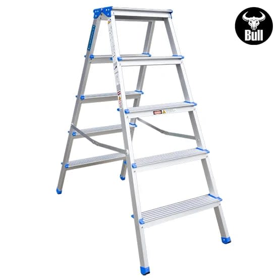 ESCALERA ALUMINIO TIPO BANQUETA DOBLE 5 PASOS 150KG 1.11M ABD150-5IA AMERICAN BULL2