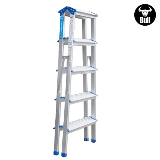ESCALERA ALUMINIO TIPO BANQUETA DOBLE 5 PASOS 150KG 1.11M ABD150-5IA AMERICAN BULL4