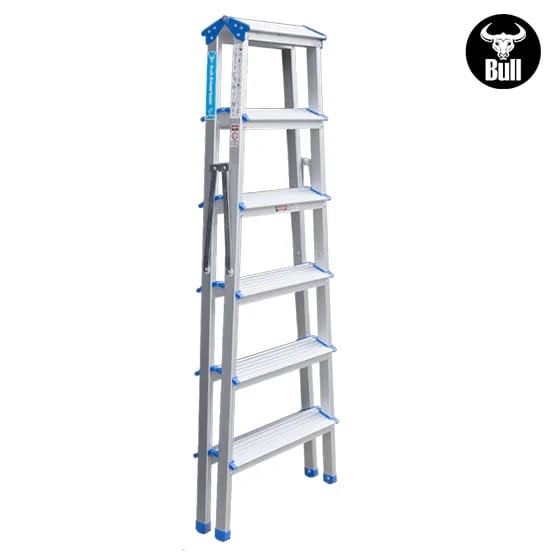 ESCALERA ALUMINIO TIPO BANQUETA DOBLE 6 PASOS 150KG 1.32M ABD150-6IA AMERICAN BULL4