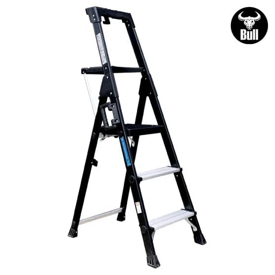 ESCALERA ALUMINIO PORTATIL HIGH QUALITY 3 PASOS 150KG 0.72M APHQ150-3IA AMERICAN BULL2