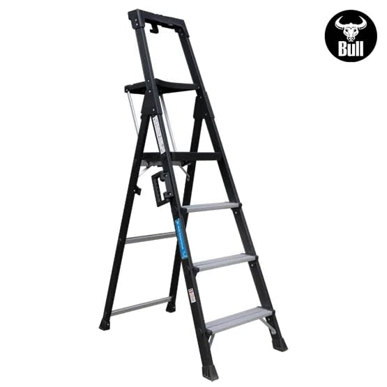 ESCALERA ALUMINIO PORTATIL HIGH QUALITY 4 PASOS 150KG 0.98M APHQ150-4IA AMERICAN BULL2