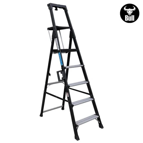 ESCALERA ALUMINIO PORTATIL HIGH QUALITY 5 PASOS 150KG 1.25M APHQ150-5IA AMERICAN BULL2